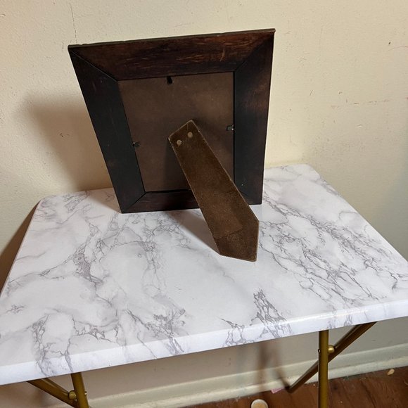 Vintage Carved Oak Leaf  Rustic Wood Desktop Picture Frame Arts & Crafts - Picture 4 of 8